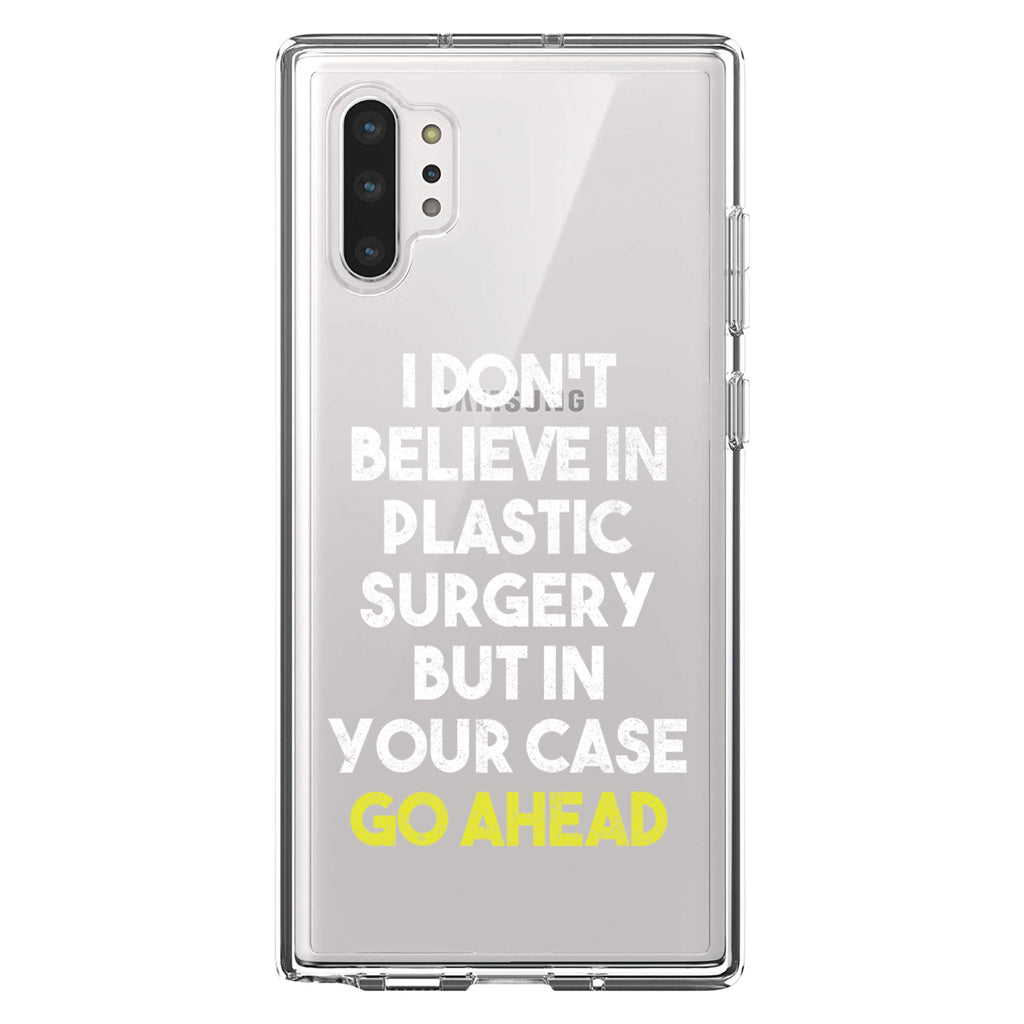 Don't Believe in Plastic Surgery But Go Ahead Clear Shockproof iPhone Case, view 10