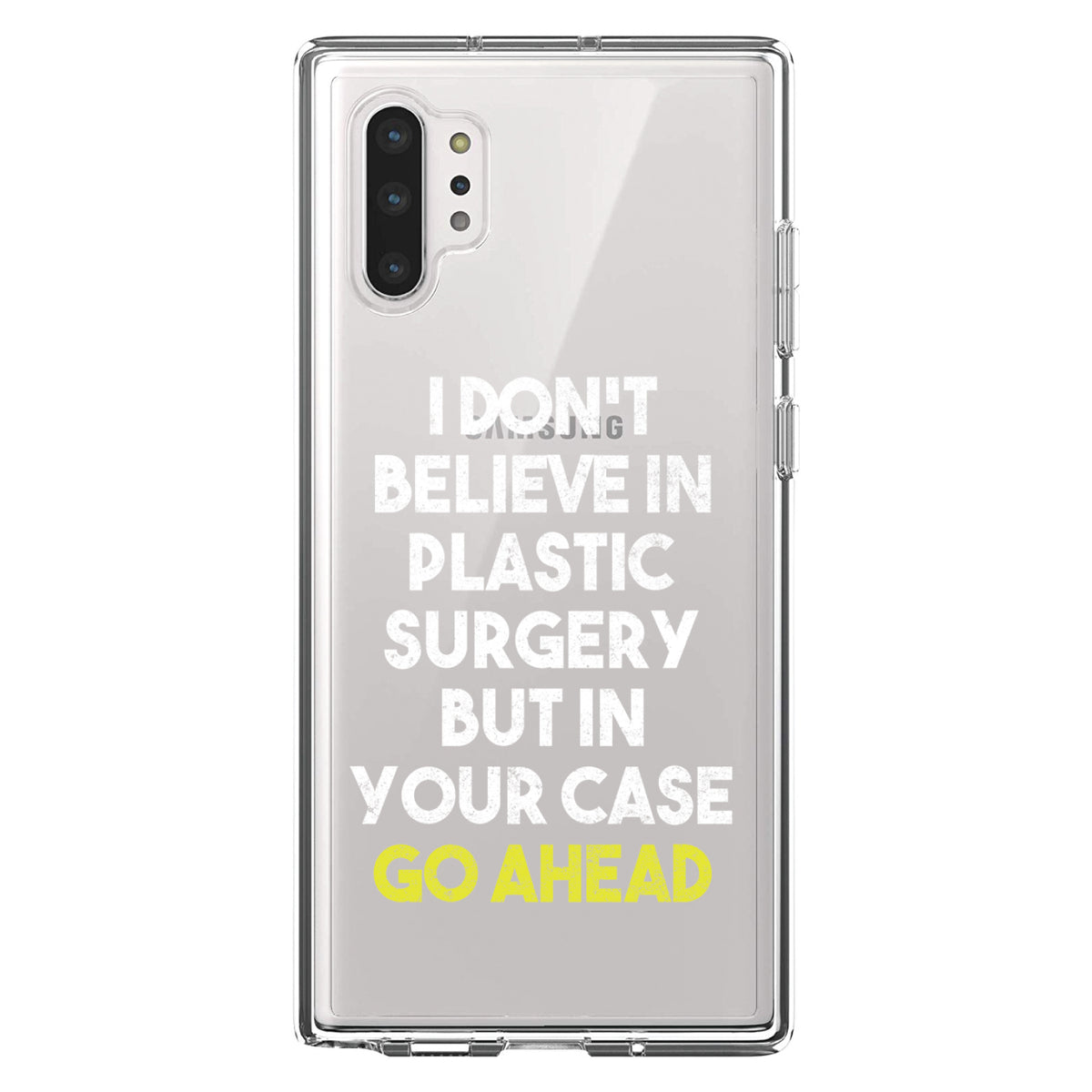 Don't Believe in Plastic Surgery But Go Ahead Clear Shockproof iPhone Case, view 10