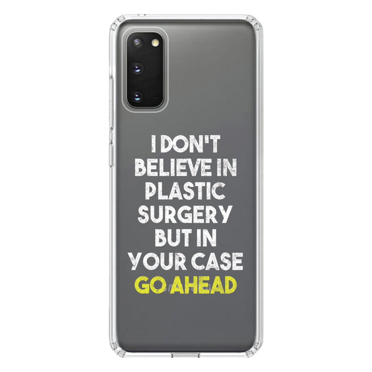 Don't Believe in Plastic Surgery But Go Ahead Clear Shockproof iPhone Case, view 13