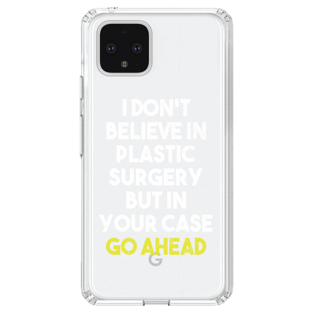 Don't Believe in Plastic Surgery But Go Ahead Clear Shockproof iPhone Case, view 24