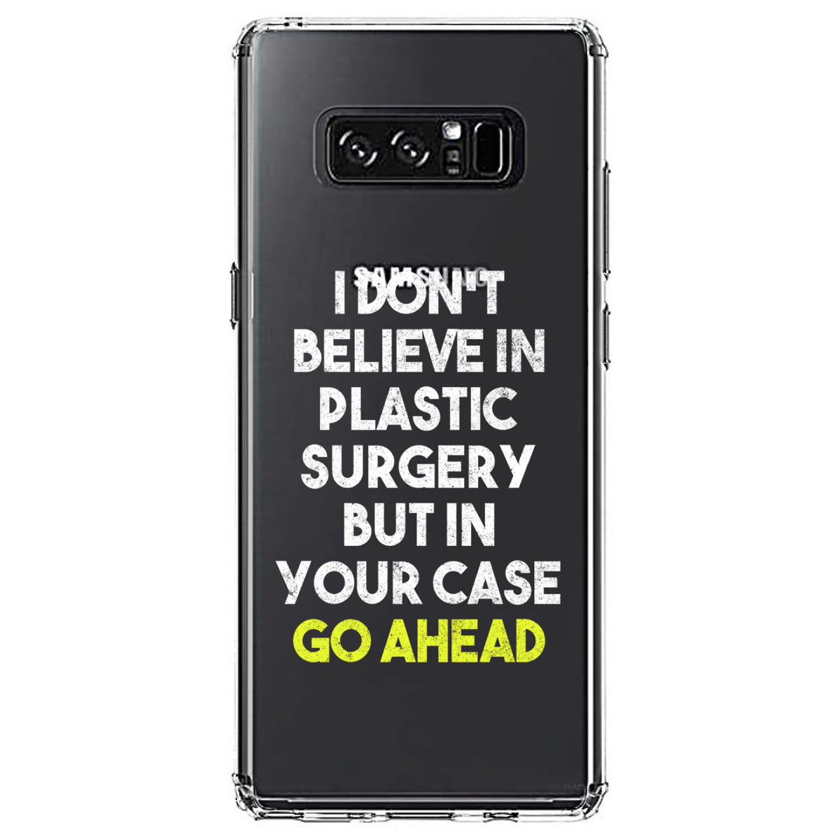 Don't Believe in Plastic Surgery But Go Ahead Clear Shockproof iPhone Case, view 12