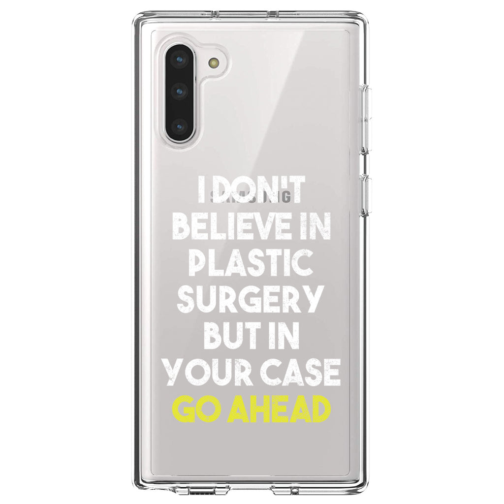 Don't Believe in Plastic Surgery But Go Ahead Clear Shockproof iPhone Case, view 9