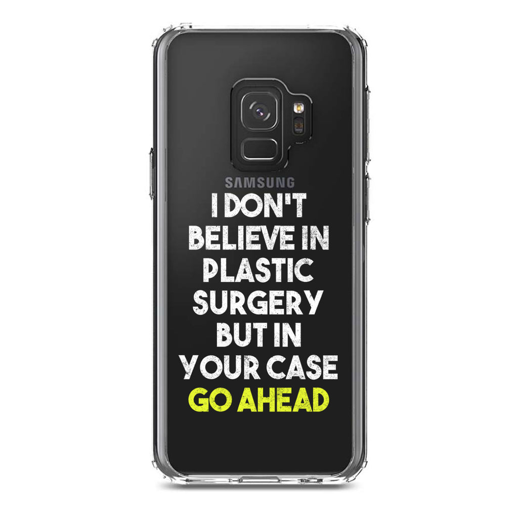 Don't Believe in Plastic Surgery But Go Ahead Clear Shockproof iPhone Case, view 19