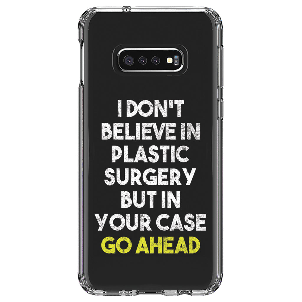 Don't Believe in Plastic Surgery But Go Ahead Clear Shockproof iPhone Case, view 18