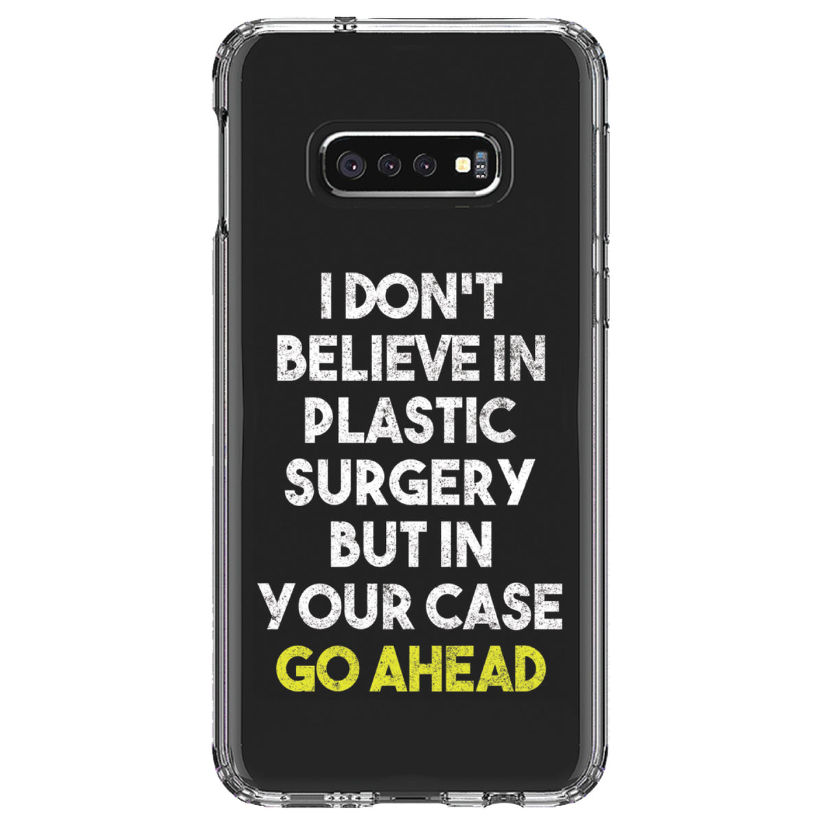 Don't Believe in Plastic Surgery But Go Ahead Clear Shockproof iPhone Case, view 18
