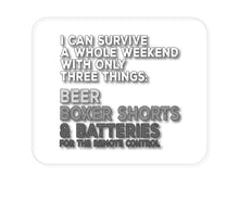 DistinctInk Custom Foam Rubber Mouse Pad - 1/4" Thick - Can Survive with Only Beer Boxers Batteries