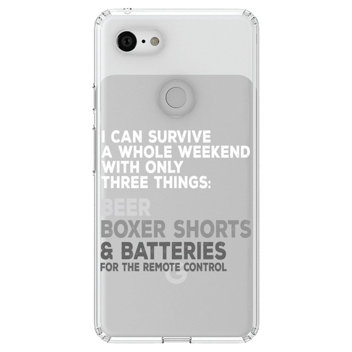Can Survive with Only Beer Boxers Batteries Clear Shockproof iPhone Case, view 22