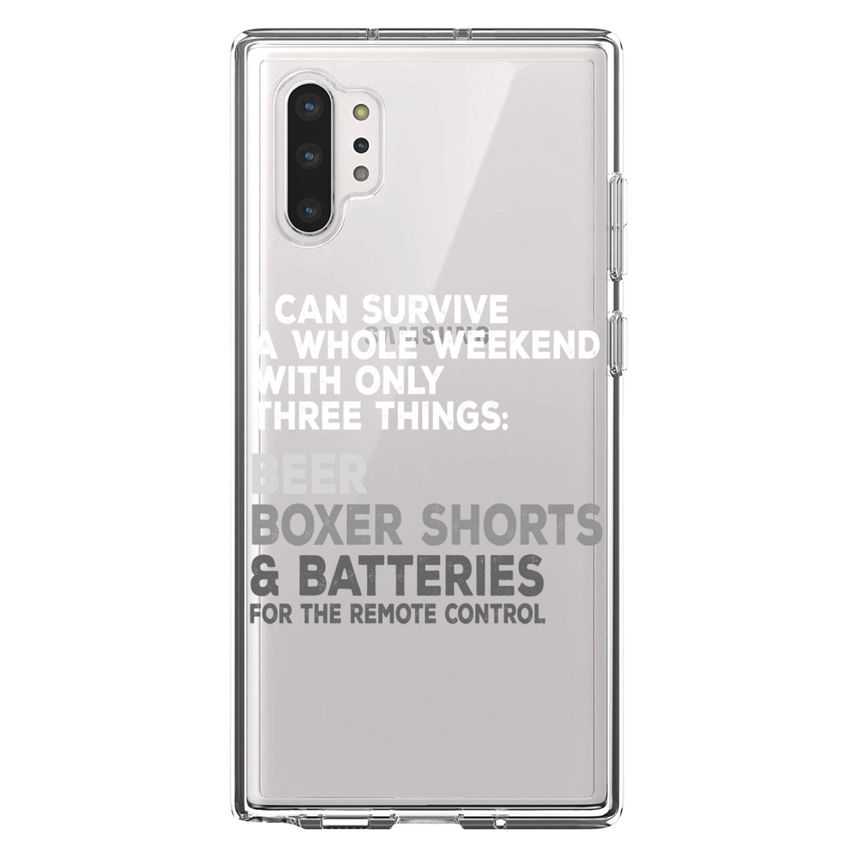 Can Survive with Only Beer Boxers Batteries Clear Shockproof iPhone Case, view 10