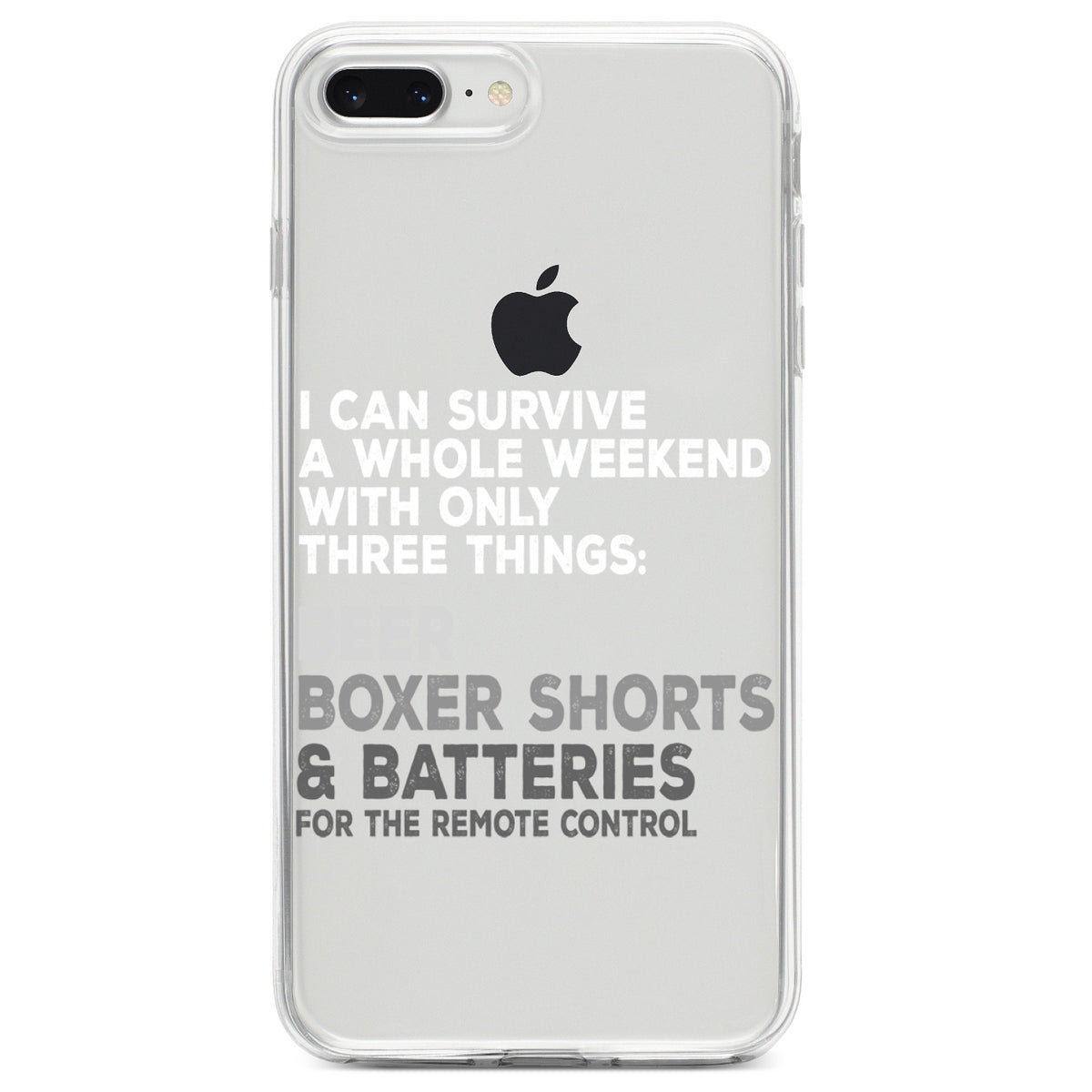 Can Survive with Only Beer Boxers Batteries Clear Shockproof iPhone Case, view 6