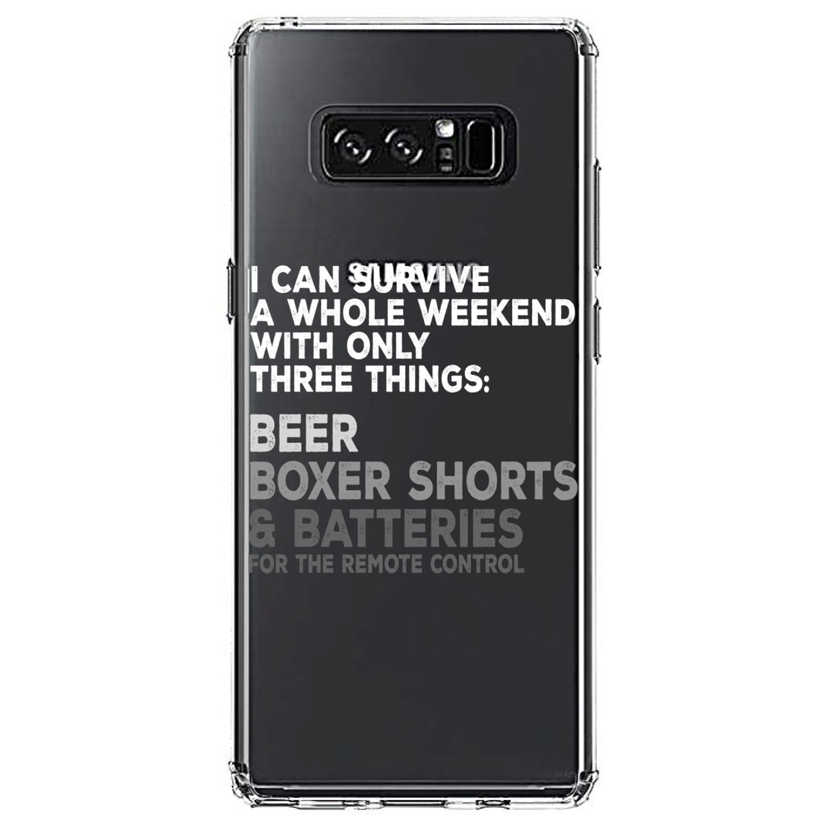 Can Survive with Only Beer Boxers Batteries Clear Shockproof iPhone Case, view 12