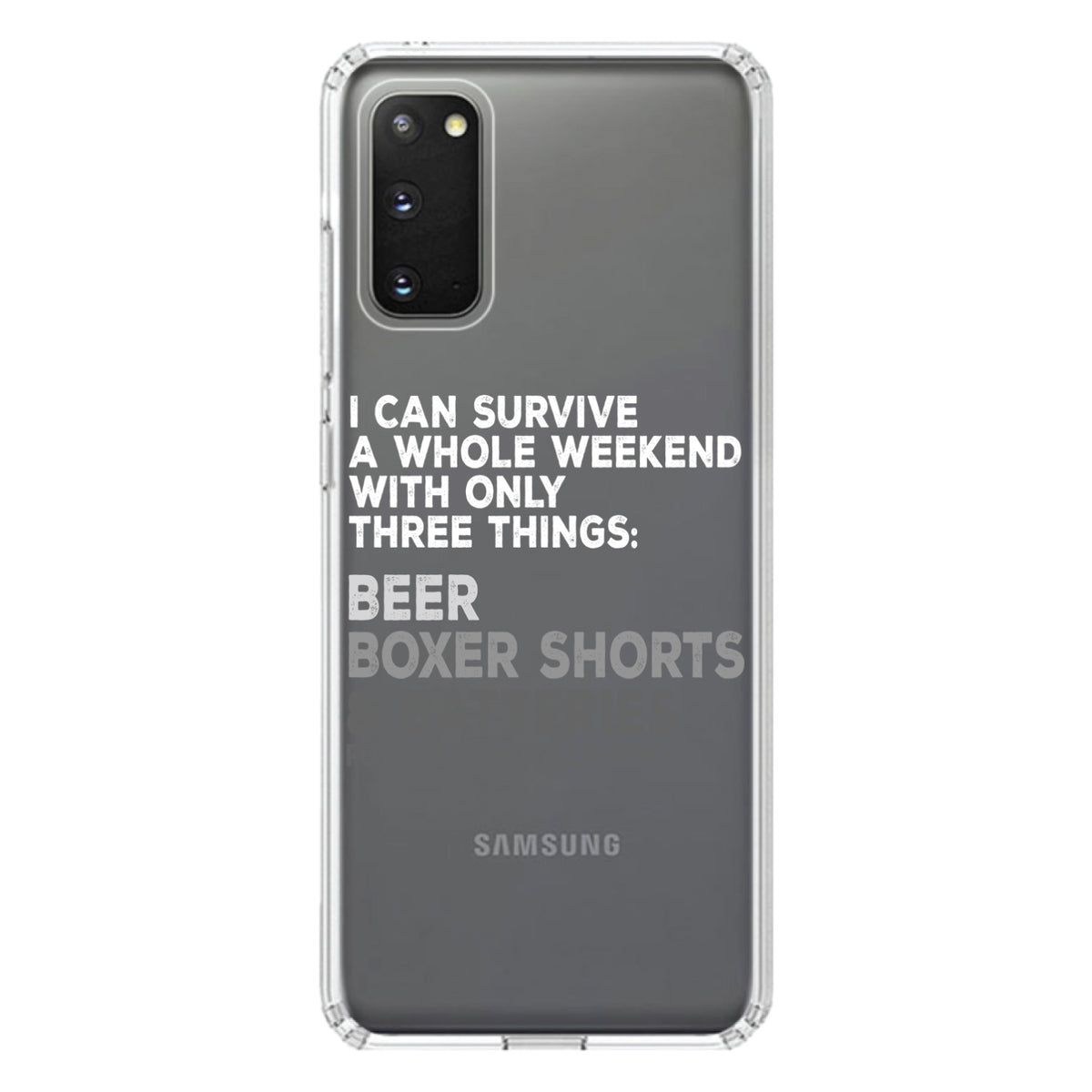 Can Survive with Only Beer Boxers Batteries Clear Shockproof iPhone Case, view 15