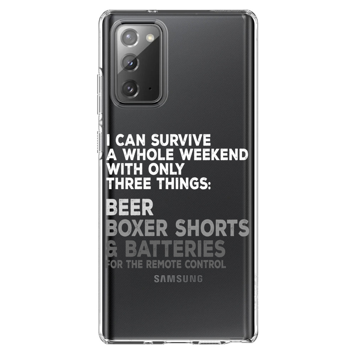 Can Survive with Only Beer Boxers Batteries Clear Shockproof iPhone Case, view 7