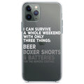 Can Survive with Only Beer Boxers Batteries Clear Shockproof iPhone Case