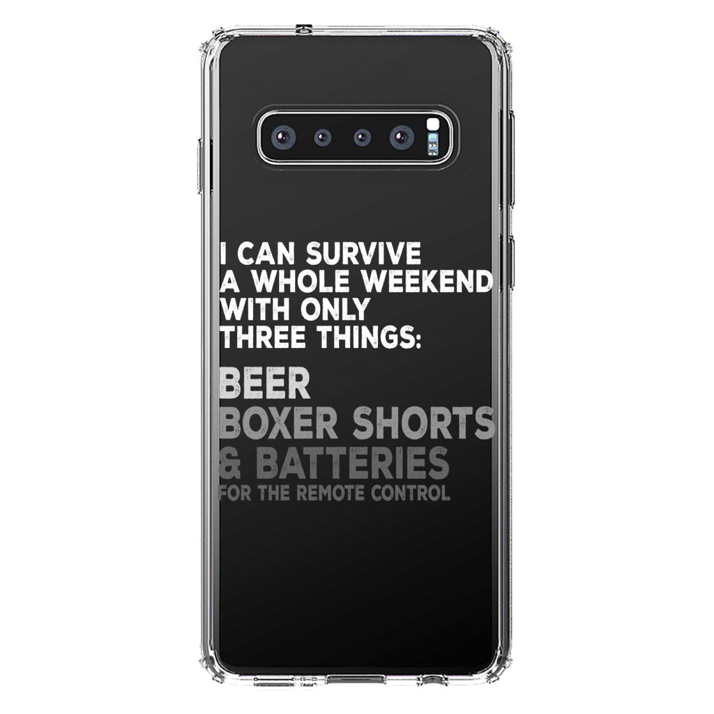 Can Survive with Only Beer Boxers Batteries Clear Shockproof iPhone Case, view 16