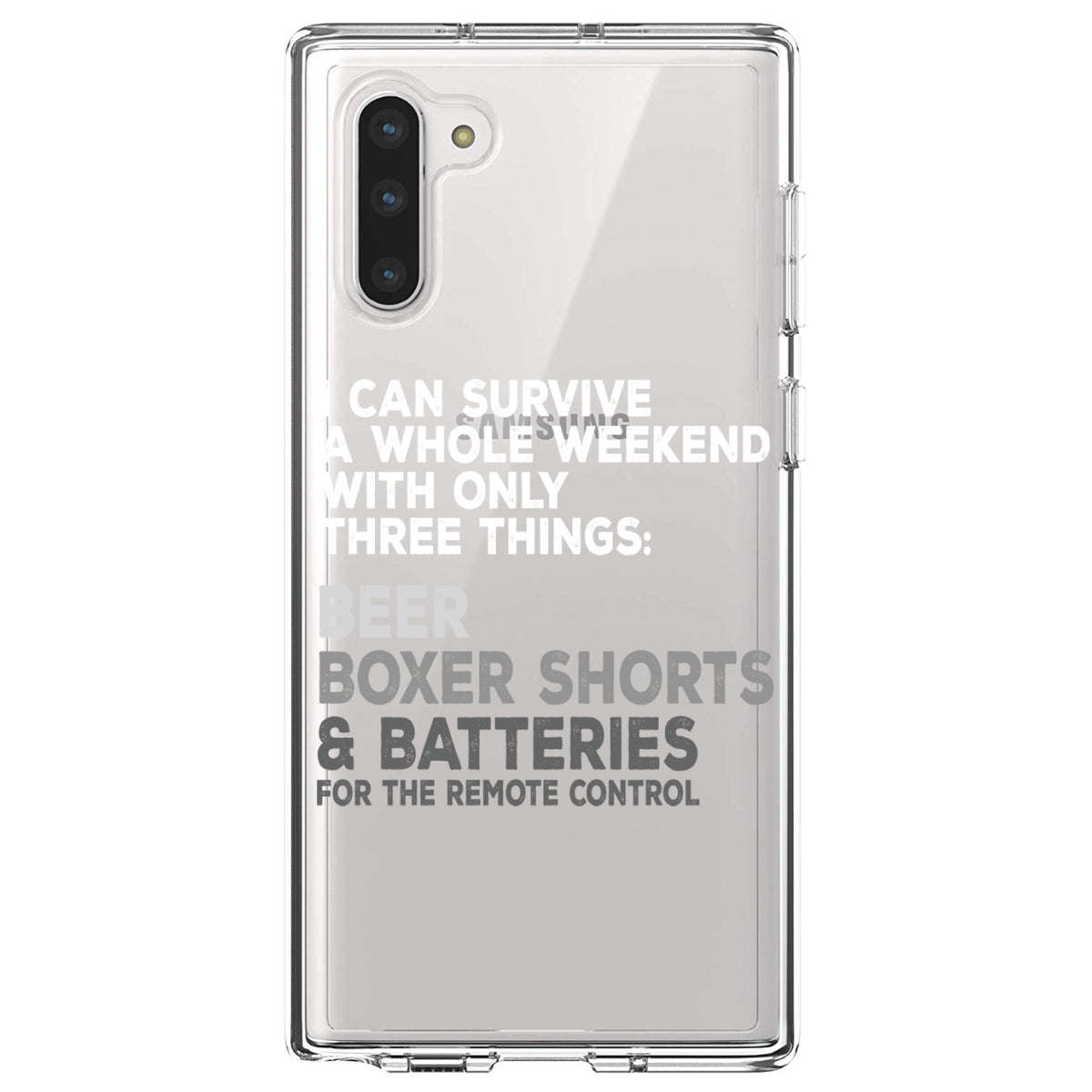 Can Survive with Only Beer Boxers Batteries Clear Shockproof iPhone Case, view 9