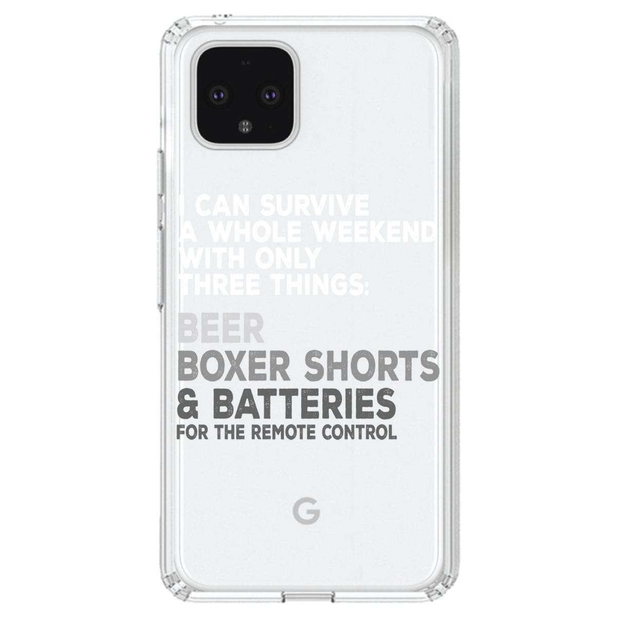 Can Survive with Only Beer Boxers Batteries Clear Shockproof iPhone Case, view 23