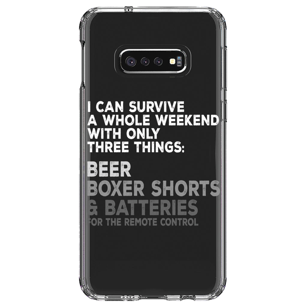 Can Survive with Only Beer Boxers Batteries Clear Shockproof iPhone Case, view 18