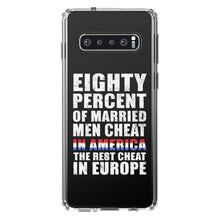 DistinctInk® Clear Shockproof Hybrid Case for Apple iPhone / Samsung Galaxy / Google Pixel - Married Men Cheat in America