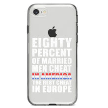 DistinctInk® Clear Shockproof Hybrid Case for Apple iPhone / Samsung Galaxy / Google Pixel - Married Men Cheat in America