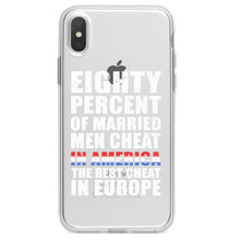 DistinctInk® Clear Shockproof Hybrid Case for Apple iPhone / Samsung Galaxy / Google Pixel - Married Men Cheat in America