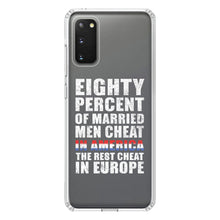 DistinctInk® Clear Shockproof Hybrid Case for Apple iPhone / Samsung Galaxy / Google Pixel - Married Men Cheat in America