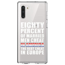 DistinctInk® Clear Shockproof Hybrid Case for Apple iPhone / Samsung Galaxy / Google Pixel - Married Men Cheat in America