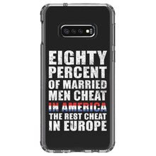 DistinctInk® Clear Shockproof Hybrid Case for Apple iPhone / Samsung Galaxy / Google Pixel - Married Men Cheat in America