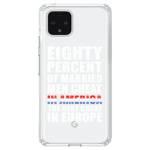 DistinctInk® Clear Shockproof Hybrid Case for Apple iPhone / Samsung Galaxy / Google Pixel - Married Men Cheat in America