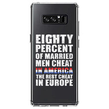 DistinctInk® Clear Shockproof Hybrid Case for Apple iPhone / Samsung Galaxy / Google Pixel - Married Men Cheat in America