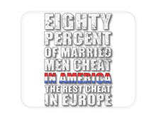 DistinctInk Custom Foam Rubber Mouse Pad - 1/4" Thick - Married Men Cheat in America