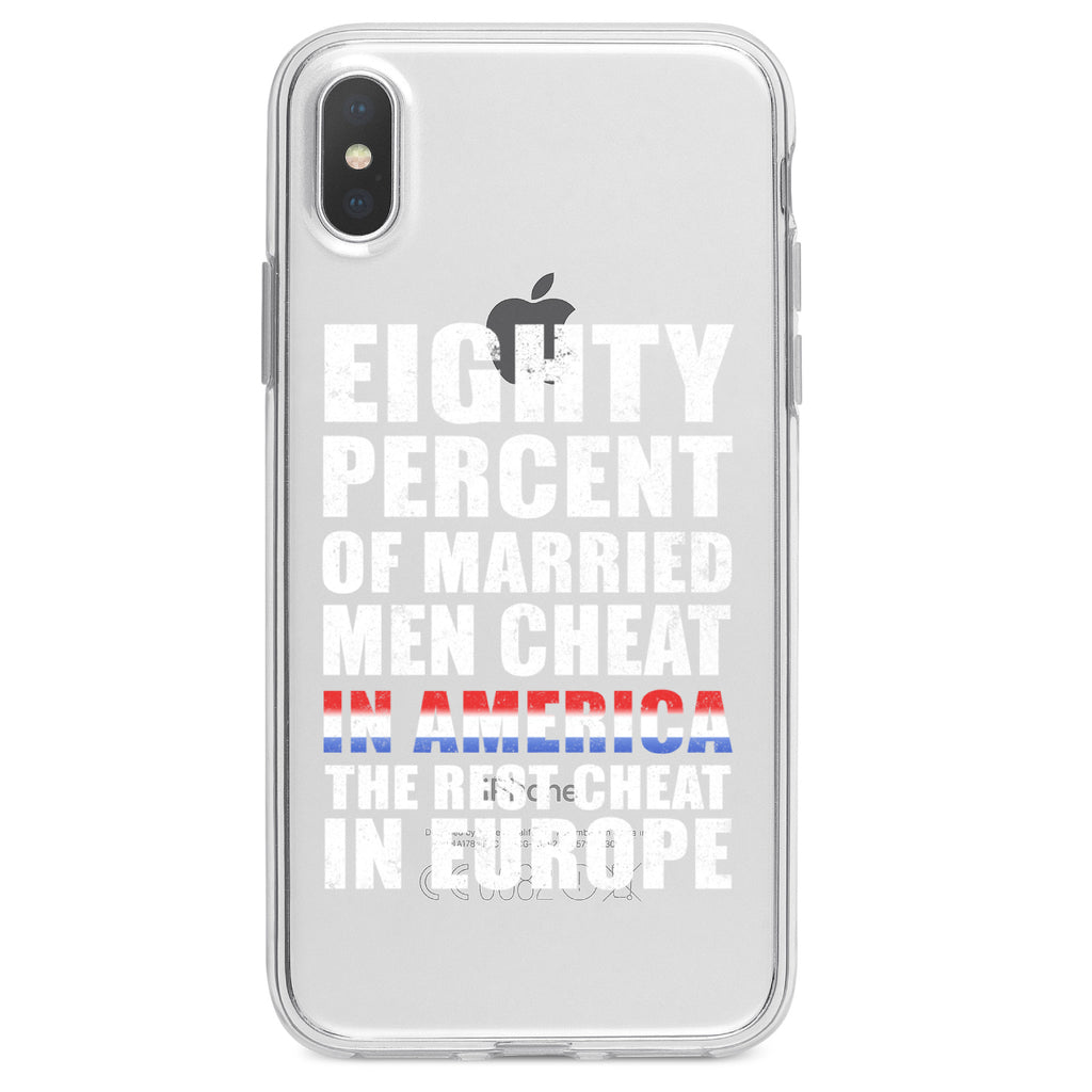 Married Men Cheat in America Clear Shockproof iPhone Case, view 2