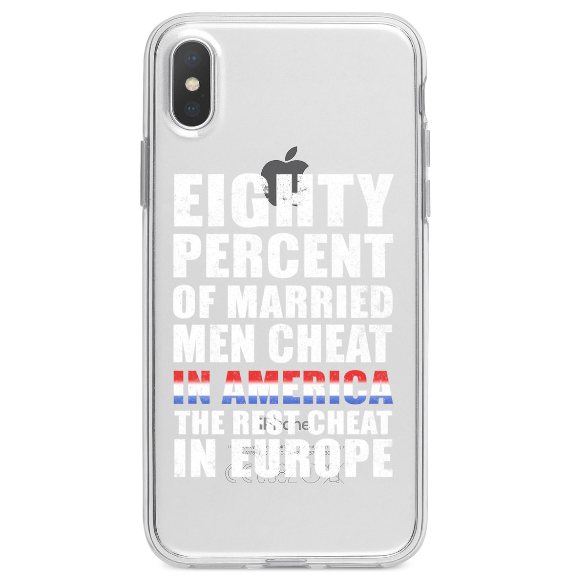 Married Men Cheat in America Clear Shockproof iPhone Case, view 2