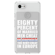 DistinctInk® Clear Shockproof Hybrid Case for Apple iPhone / Samsung Galaxy / Google Pixel - Married Men Cheat in America