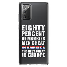 DistinctInk® Clear Shockproof Hybrid Case for Apple iPhone / Samsung Galaxy / Google Pixel - Married Men Cheat in America