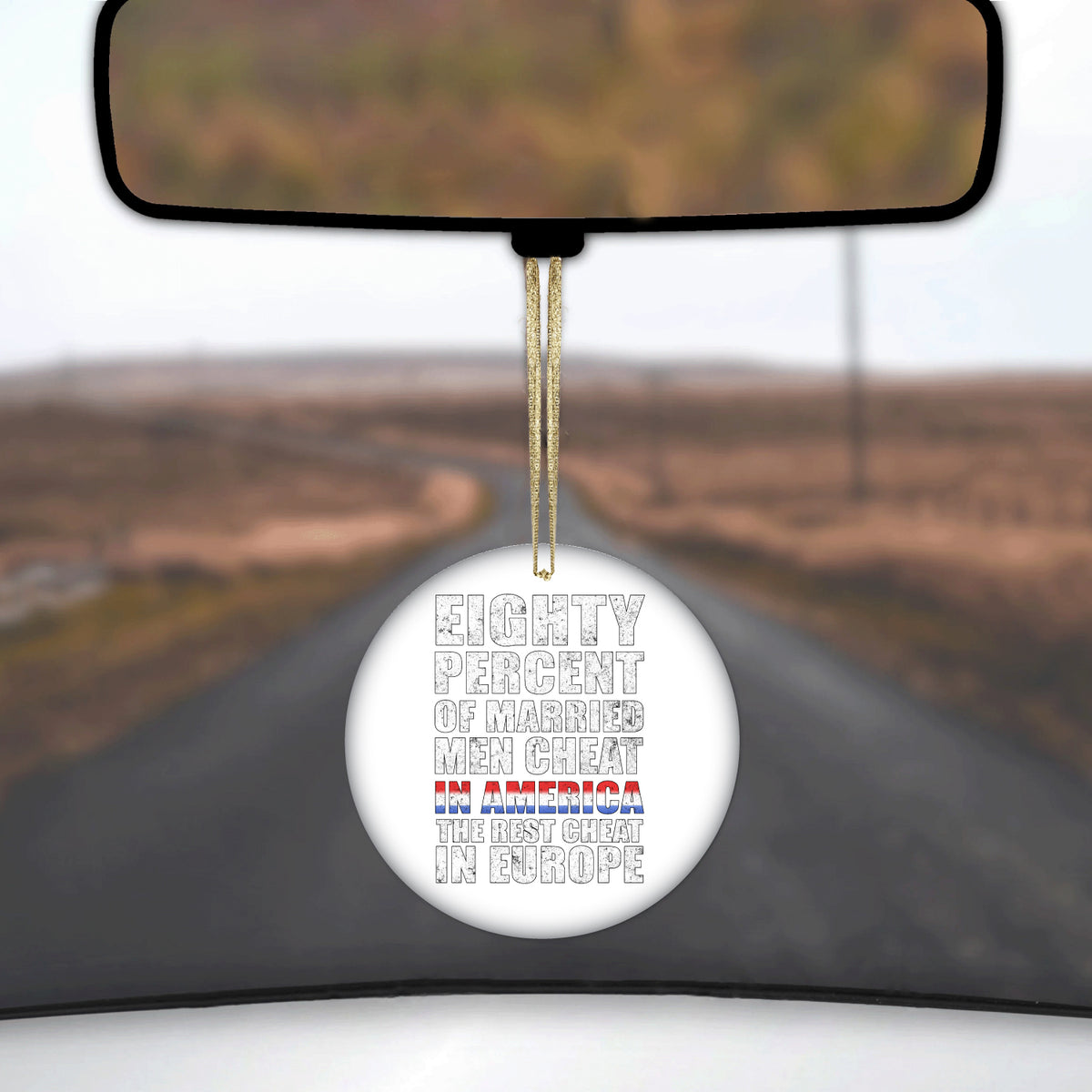 Married Men Cheat in America Ceramic Ornament, view 3