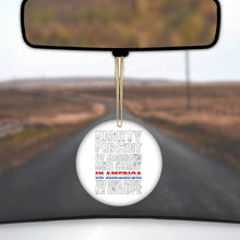 DistinctInk® Hanging Ceramic Christmas Tree Ornament with Gold String - Great Gift / Present - 2 3/4 inch Diameter - Married Men Cheat in America