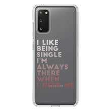 DistinctInk® Clear Shockproof Hybrid Case for Apple iPhone / Samsung Galaxy / Google Pixel - I Like Being Single - Always There When I Need Me