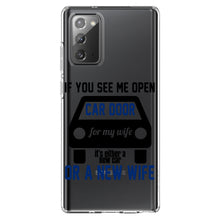 DistinctInk® Clear Shockproof Hybrid Case for Apple iPhone / Samsung Galaxy / Google Pixel - If Open Car Door, New Car or New Wife