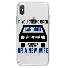 DistinctInk® Clear Shockproof Hybrid Case for Apple iPhone / Samsung Galaxy / Google Pixel - If Open Car Door, New Car or New Wife