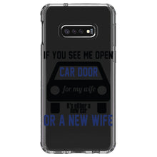 DistinctInk® Clear Shockproof Hybrid Case for Apple iPhone / Samsung Galaxy / Google Pixel - If Open Car Door, New Car or New Wife