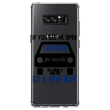 DistinctInk® Clear Shockproof Hybrid Case for Apple iPhone / Samsung Galaxy / Google Pixel - If Open Car Door, New Car or New Wife