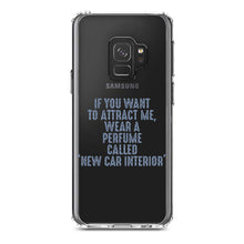 DistinctInk® Clear Shockproof Hybrid Case for Apple iPhone / Samsung Galaxy / Google Pixel - Wear Perfume Called "New Car Interior"