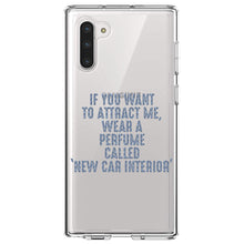 DistinctInk® Clear Shockproof Hybrid Case for Apple iPhone / Samsung Galaxy / Google Pixel - Wear Perfume Called "New Car Interior"
