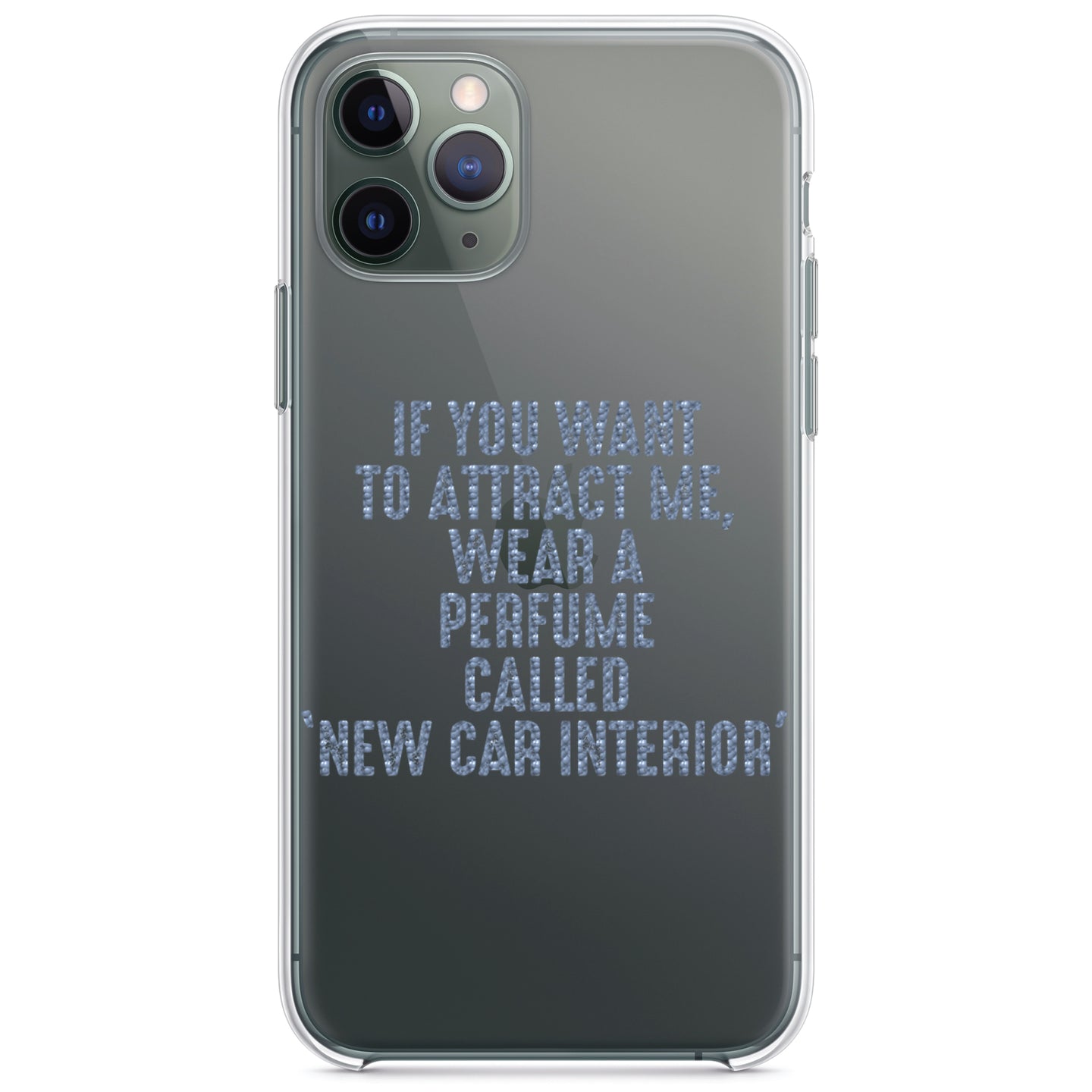 DistinctInk® Clear Shockproof Hybrid Case for Apple iPhone / Samsung Galaxy / Google Pixel - Wear Perfume Called 