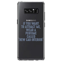 DistinctInk® Clear Shockproof Hybrid Case for Apple iPhone / Samsung Galaxy / Google Pixel - Wear Perfume Called "New Car Interior"