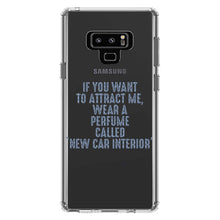 DistinctInk® Clear Shockproof Hybrid Case for Apple iPhone / Samsung Galaxy / Google Pixel - Wear Perfume Called "New Car Interior"