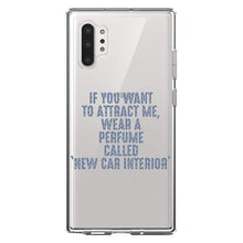 DistinctInk® Clear Shockproof Hybrid Case for Apple iPhone / Samsung Galaxy / Google Pixel - Wear Perfume Called "New Car Interior"