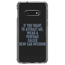 DistinctInk® Clear Shockproof Hybrid Case for Apple iPhone / Samsung Galaxy / Google Pixel - Wear Perfume Called "New Car Interior"