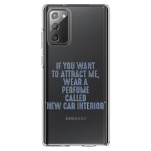 DistinctInk® Clear Shockproof Hybrid Case for Apple iPhone / Samsung Galaxy / Google Pixel - Wear Perfume Called "New Car Interior"