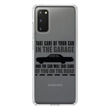 DistinctInk® Clear Shockproof Hybrid Case for Apple iPhone / Samsung Galaxy / Google Pixel - Take Care of the Car, Car Take Care of the Road